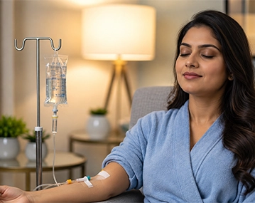 Indian woman receiving supervised skin wellness treatment